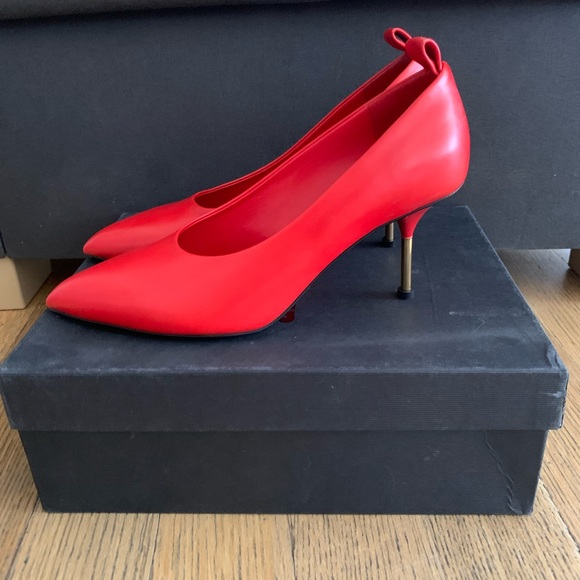 NEVER WORN WITH BOX Jill Sander Red Heels, Size 37 - Picture 6 of 6